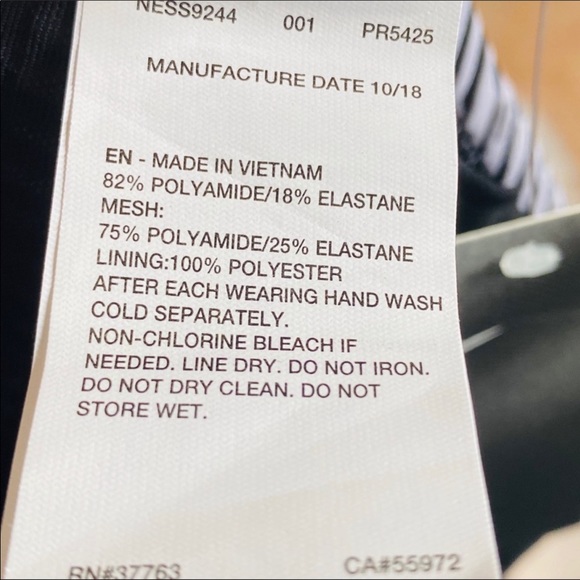 NIKE Women Tankini XL Black Grey White Size L NWT - Picture 11 of 12